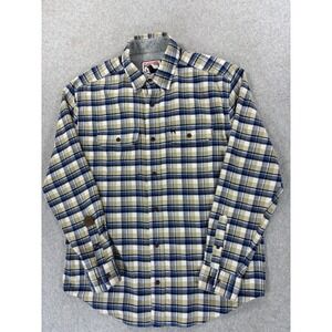 The Black Dog DRY DOCK Flannel Button Down Shirt (Men's‎ Medium) Blue